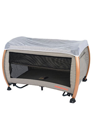 Maccon Goldie Alüminyum Kasa Park Yatak Sallanır Cibinlikli Oyun Parkı Beşik 70X110 Cm