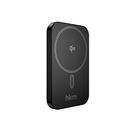 hkm tech MAG Q-ELITE Wireless 5.000 mAh 20W, Qi2, MagSafe Uyumlu Manyetik Kablosuz İnce Powerbank