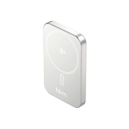 hkm tech MAG Q-ELITE Wireless 5.000 mAh 20W, Qi2, MagSafe Uyumlu Manyetik Kablosuz İnce Powerbank