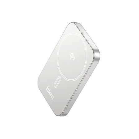 hkm tech MAG Q-ELITE Wireless 5.000 mAh 20W, Qi2, MagSafe Uyumlu Manyetik Kablosuz İnce Powerbank