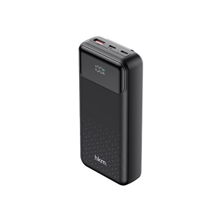 hkm tech POWER NANO 20.000 mAh 20W, PD 20W hızlı şarj destekli, Type-C ve Lightning Kablolu Powerbank