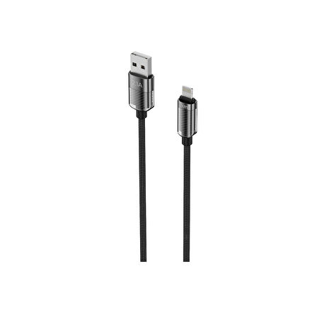 hkm tech KNIT GLAM 2.1A hızlı şarj destekli, USB-A to Lightning Şarj ve Data Aktarım Kablosu, 1 metre
