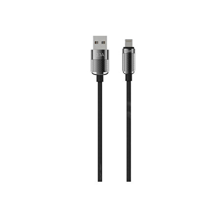 hkm tech KNIT GLAM 2.1A hızlı şarj destekli, USB-A to Lightning Şarj ve Data Aktarım Kablosu, 1 metre
