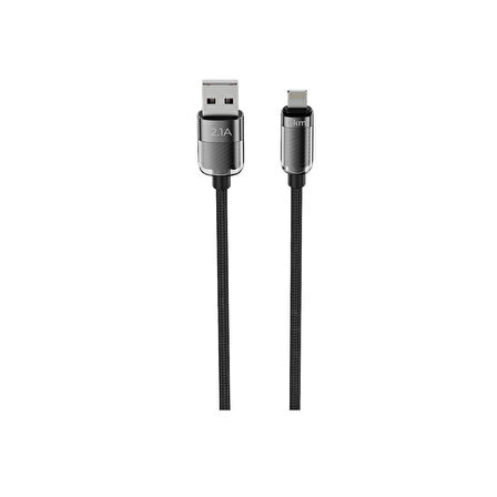 hkm tech KNIT GLAM 2.1A hızlı şarj destekli, USB-A to Lightning Şarj ve Data Aktarım Kablosu, 1 metre