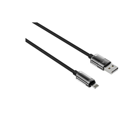 hkm tech KNIT GLAM 2.1A hızlı şarj destekli, USB-A to Lightning Şarj ve Data Aktarım Kablosu, 1 metre