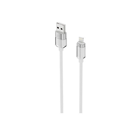 hkm tech KNIT GLAM 2.1A hızlı şarj destekli, USB-A to Lightning Şarj ve Data Aktarım Kablosu, 1 metre