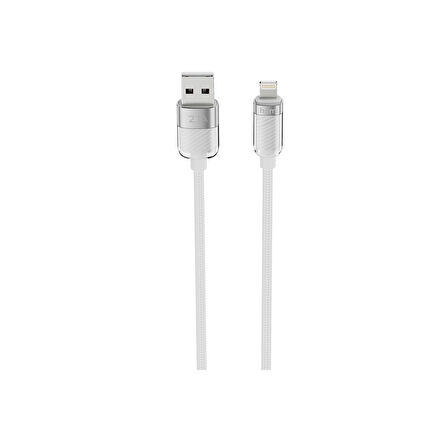 hkm tech KNIT GLAM 2.1A hızlı şarj destekli, USB-A to Lightning Şarj ve Data Aktarım Kablosu, 1 metre