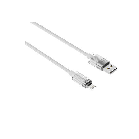 hkm tech KNIT GLAM 2.1A hızlı şarj destekli, USB-A to Lightning Şarj ve Data Aktarım Kablosu, 1 metre
