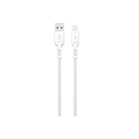 hkm tech KNIT 2A Çıkış, USB-A to Lightning Şarj ve Data Aktarım Kablosu, Örgü Tasarım, 1 metre
