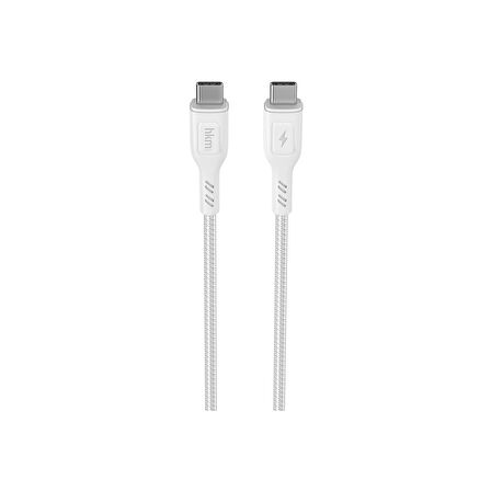 hkm tech KNIT 60W Hızlı Şarj Destekli, Type-C to Type-C Şarj ve Data Aktarım Kablosu, 1 metre