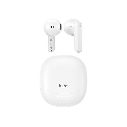 hkm tech OPUS Bluetooth V5.4, Kablosuz Kulak İçi TWS Kulaklık, ENC destekli 4 mikrofon sistemi, Beyaz