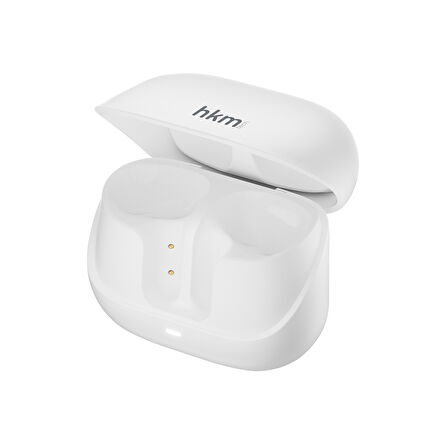 hkm tech OPUS PRO Bluetooth Kablosuz Kulakİçi TWS Kulaklık, ANC Aktif Gürültü Engelleme ve ENC Sistemi, Beyaz