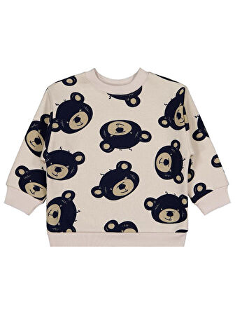 Civil Boys Ayıcık Empirme 2-5 Yaş Sweatshirt - Bej 2-3 Yaş