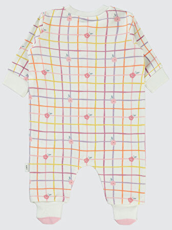 Civil Baby Kız Bebek Patiksiz Tulum 1-6 Ay Ekru
