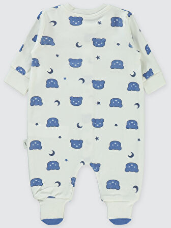 Civil Baby Erkek Bebek Patiksiz Tulum 1-6 Ay Ekru