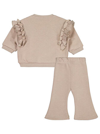 Civil Baby Fırfırlı 6-18 Ay Takım - Bej 9-12 Ay