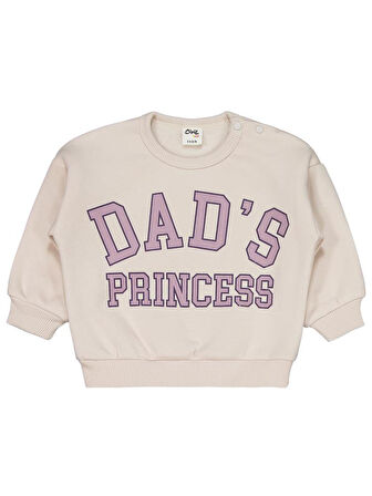 Civil Baby Dad's Princess Baskılı 6-18 Ay Takım - Bej 18-24 Ay