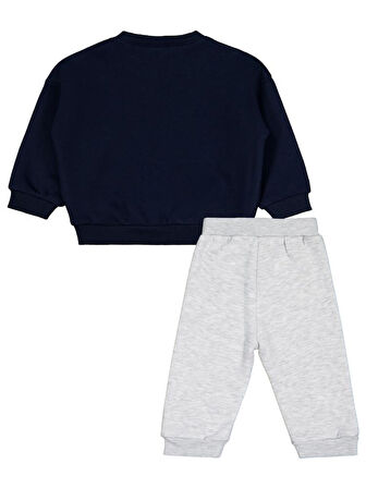 Civil Baby Dad's Little Dude  6-18 Ay Takım - Lacivert 9-12 Ay