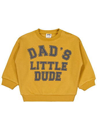 Civil Baby Dad's Little Dude  6-18 Ay Takım - Hardal 12-18 Ay