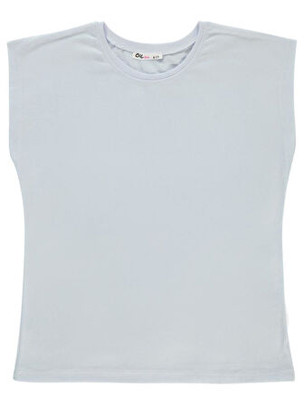 Civil Girls Çizgili 6-9 Yaş Gömlek - Mavi 7-8 Yaş