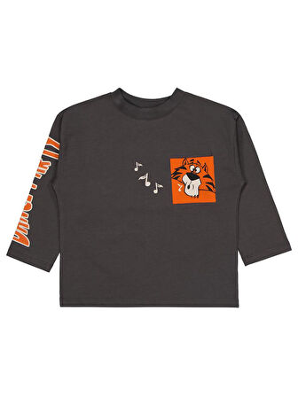 Civil Boys Dance Party Baskılı 2-5 Yaş Sweatshirt - Gri 2-3 Yaş