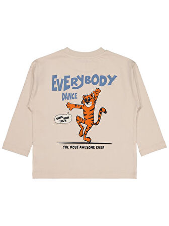 Civil Boys Everybody Dance Baskılı 2-5 Yaş Sweatshirt - Bej2-3 Yaş