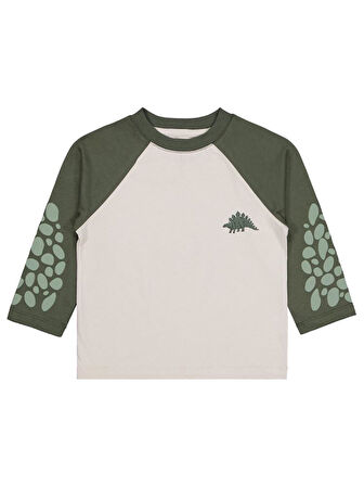 Civil Boys Dinazor Baskılı 2-5 Yaş Sweatshirt - Bej 3-4 Yaş