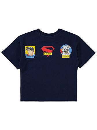 Süperman Erkek Çocuk Tişört 2-5 Yaş Lacivert