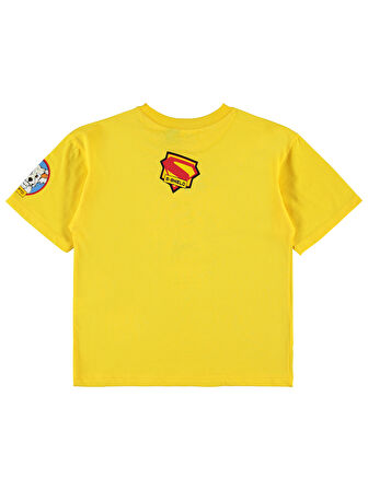 Süperman Erkek Çocuk Tişört 6-9 Yaş Sarı