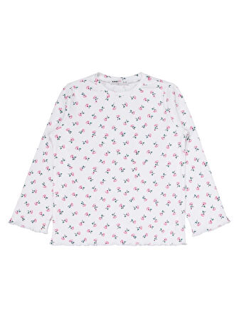 Civil Girls Çiçek Desenli 6-9 Yaş Pijama Takımı - Ekru 7-8 Yaş