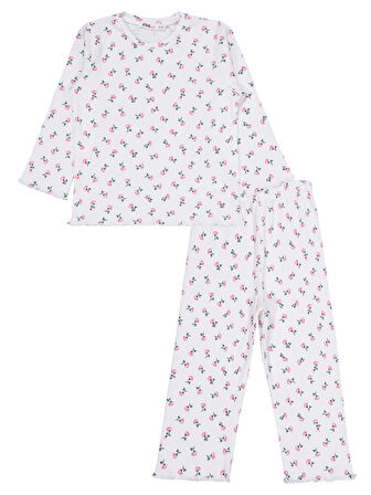 Civil Girls Çiçek Desenli 2-5 Yaş Pijama Takımı - Ekru 5-6 Yaş