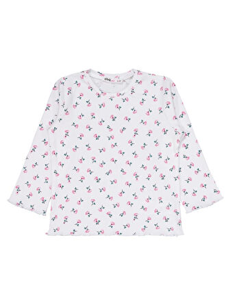Civil Girls Çiçek Desenli 2-5 Yaş Pijama Takımı - Ekru 3-4 Yaş