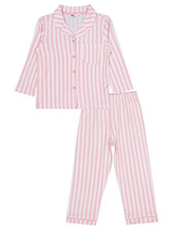 Civil Girls Çizgili 2-5 Yaş Pijama Takımı - Pembe 2-3 Yaş