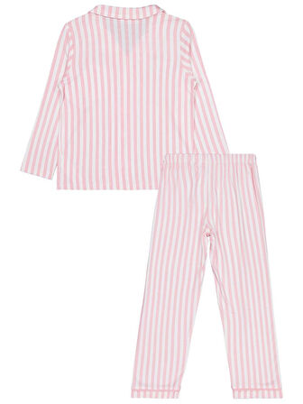 Civil Girls Çizgili 6-9 Yaş Pijama Takımı - Pembe 7-8 Yaş