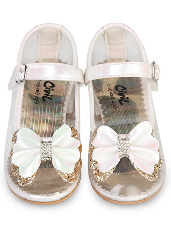 Civil Kız Çocuk Babet Ayakkabı 31-35 Numara Sedef