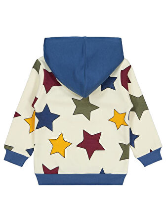 Civil Boys Renkli Yıldız Baskılı 2-5 Yaş Sweatshirt - Mavi4-5 Yaş