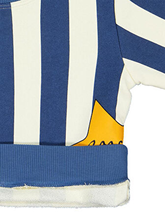 Civil Boys Çizgili Yıldız Baskılı 2-5 Yaş Sweatshirt - Mavi2-3 Yaş