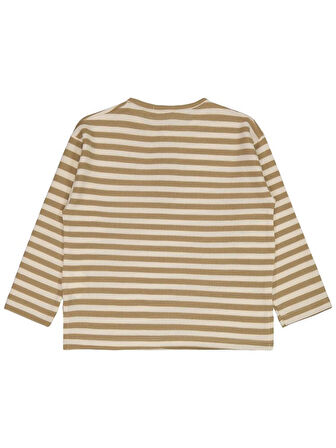 Civil Boys Çizgili Sahte Patlı 6-9 Yaş Sweatshirt - Kahverengi6-7 Yaş