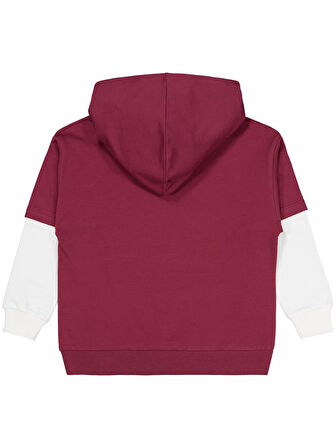 Civil Boys Stop Yıldız Baskılı 6-9 Yaş Sweatshirt - Bordo 6-7 Yaş