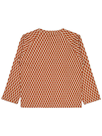 Civil Boys Dama Desenli 6-9 Yaş Sweatshirt - Turuncu9-10 Yaş