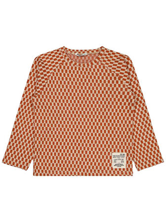 Civil Boys Dama Desenli 6-9 Yaş Sweatshirt - Turuncu9-10 Yaş