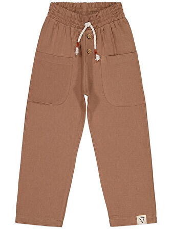 Civil Boys Yandan Cepli 6-9 Yaş Pantolon - Kahverengi 9-10 Yaş