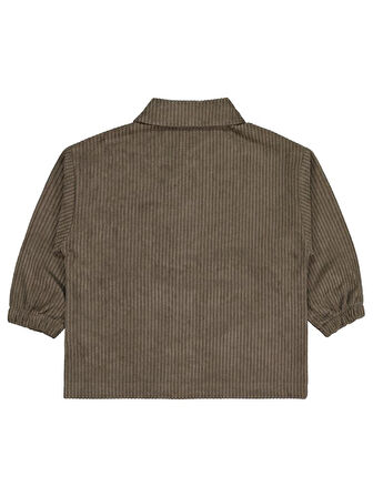 Civil Boys Kol Ucu Lastikli 2-5 Yaş Gömlek - Haki 5-6 Yaş