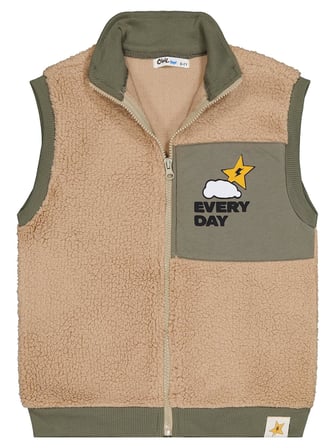 Civil Boys Every Day Baskılı 6-9 Yaş Yelek - Haki 8-9 Yaş