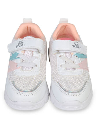 Civil Sport Kız Çocuk Spor Ayakkabı 22-25 Numara Beyaz-Pembe