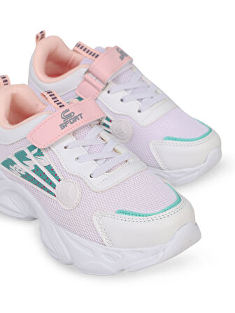 Civil Sport Kız Çocuk Spor Ayakkabı 31-35 Numara Beyaz-Pembe