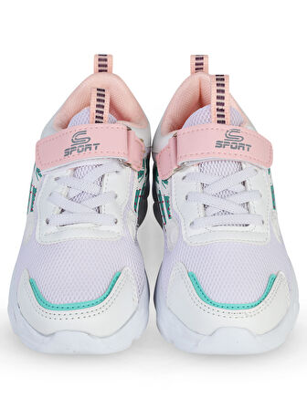 Civil Sport Kız Çocuk Spor Ayakkabı 26-30 Numara Beyaz-Pembe