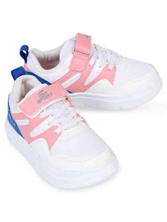 Civil Sport Kız Çocuk Spor Ayakkabı 31-35 Numara Beyaz-Pembe