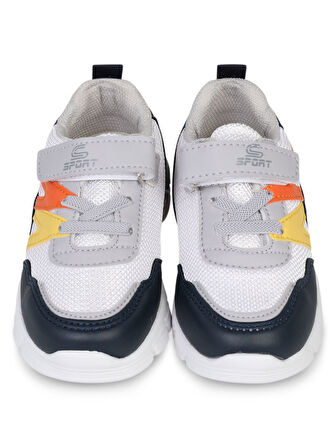 Civil Sport Erkek Çocuk Spor Ayakkabı 22-25 Numara Beyaz-Sarı 