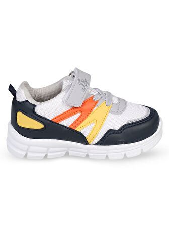 Civil Sport Erkek Çocuk Spor Ayakkabı 22-25 Numara Beyaz-Sarı 